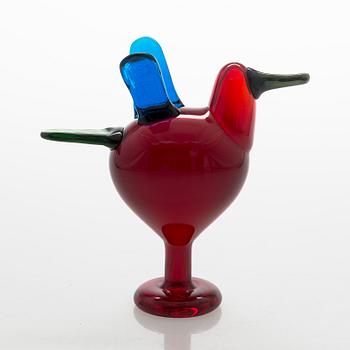 Oiva Toikka, Anniversary glass bird, Nuutajärvi 215 years, signed O. Toikka Nuutajärvi 1793-2008, numbered 1103/1215.