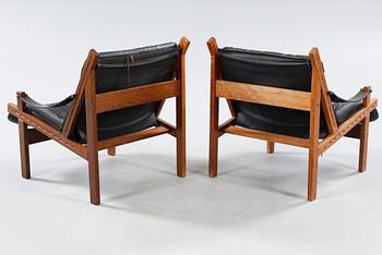 A pair of arm chairs by Torbjörn Afdal, "Hunter", Stranda industri, Bruksbo, Norway, 1960/0s.