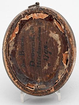 OKÄND KONSTNÄR, olja på duk, miniatyr, 1700-tal.