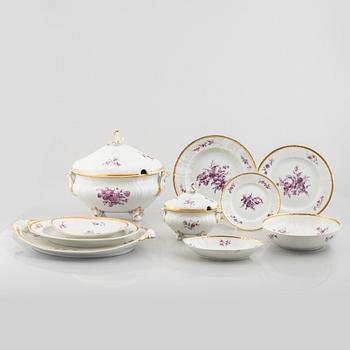 A 61-piece porcelain dinner service, Royal Copenhagen, Denmark, early 20th century.