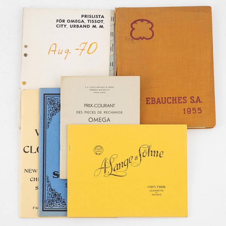 Catalogues of tools and supplies for watch-manufacturing and repairing - 19 vols.