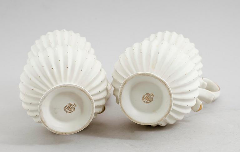 KANNOR, 2 st, stengods, Arthur Percy, Upsala-Ekeby, Gefle, 1900-talets mitt.