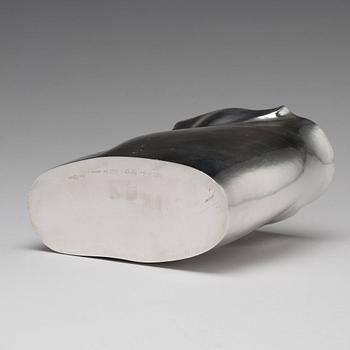 Olle Ohlsson, a sterling silver vase, Stockholm 1982.