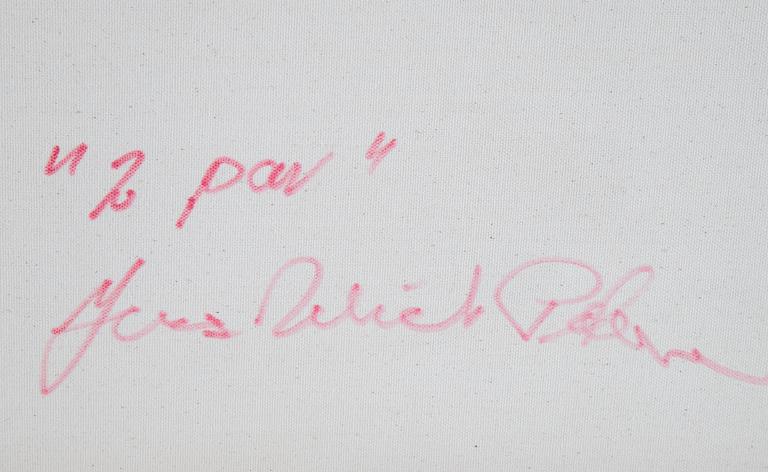 JENS ULRICH PETERSEN, akryl på duk, signerad a tergo.