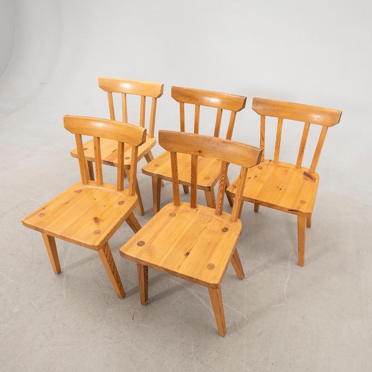 Chairs 5 pcs KA Andersson & sons Huskvarna second half of the 20th century.