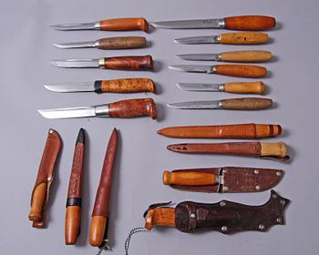 KNIVAR, 18 st. Sverige och Finland.