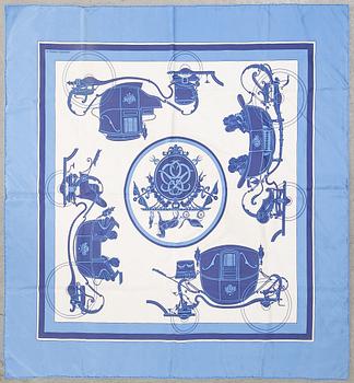 Hermès, two silk scarves.