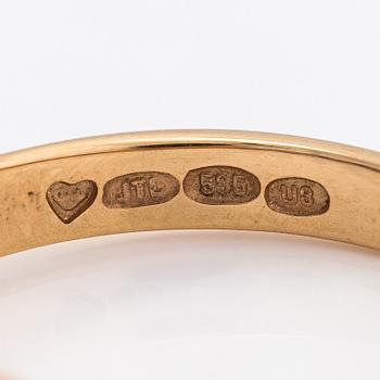 Ring, 14K guld och diamanter ca. 0.21 ct totalt. Finland 1997.
