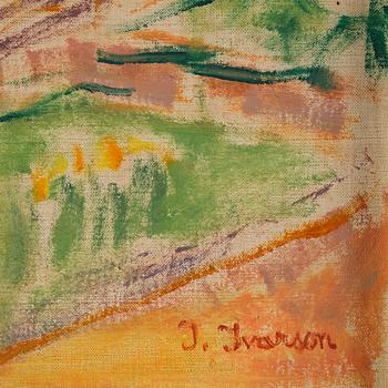 Ivan Ivarson, Yellow house in summer landscape.