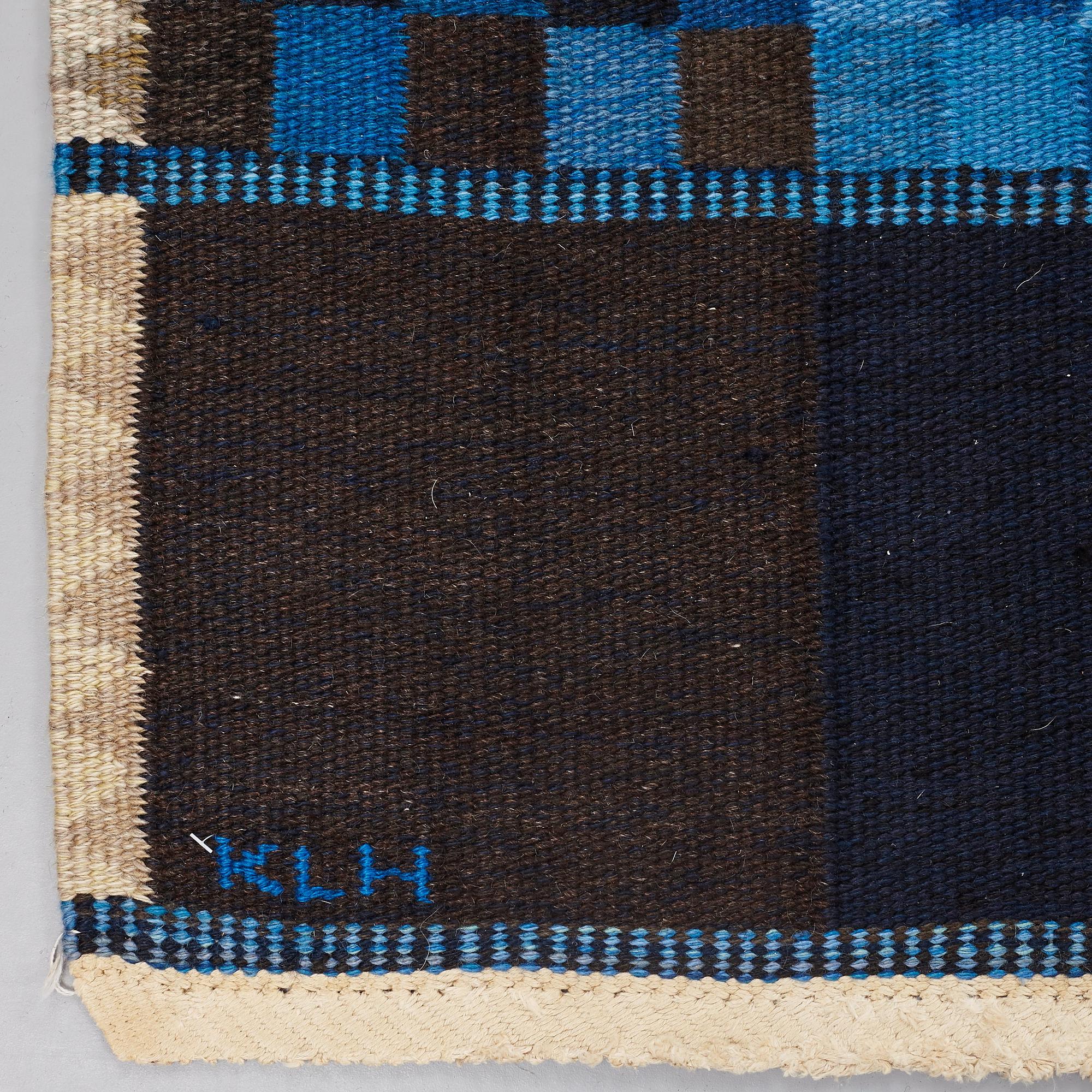Ingrid Dessau, MATTO, flat weave, ca 269 x 175 cm, signerad KLH ID (Kristianstad Läns Hemslöjd, Ingrid Dessau).