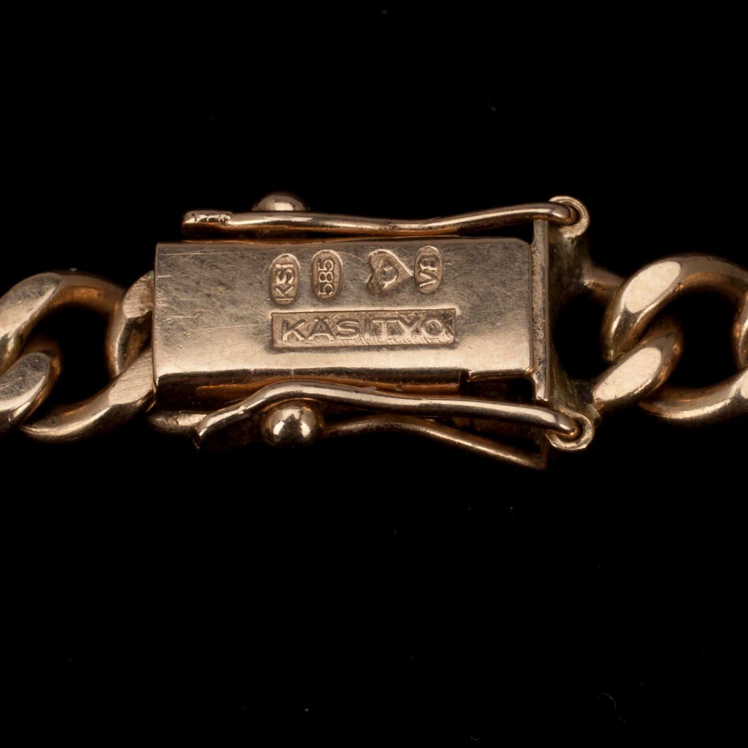 HALSKED, "pansar" 18K guld. Kultasepät Silvan Oy, Finland 1998 handgjord. Vikt 57,6 g.