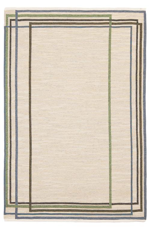 CARPET. Flat weave. 247 x 164 cm. Sweden 1950s-60s. Possibly designed by Ingrid Dessau.