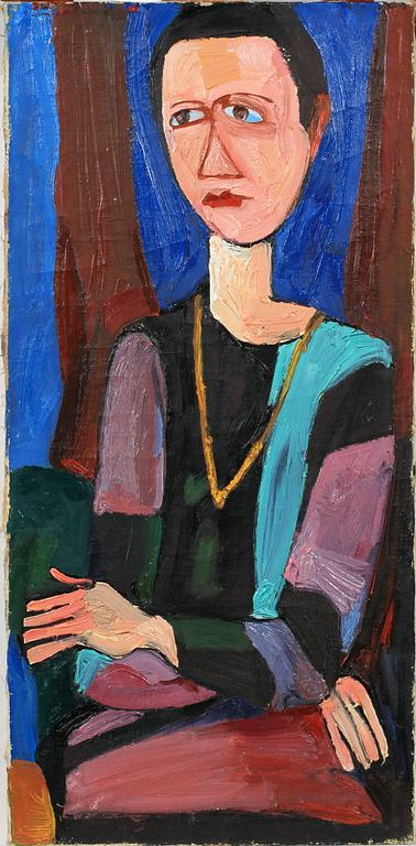 OKÄND KONSTNÄR, olja på duk. Ryssland. Sign a tergo.