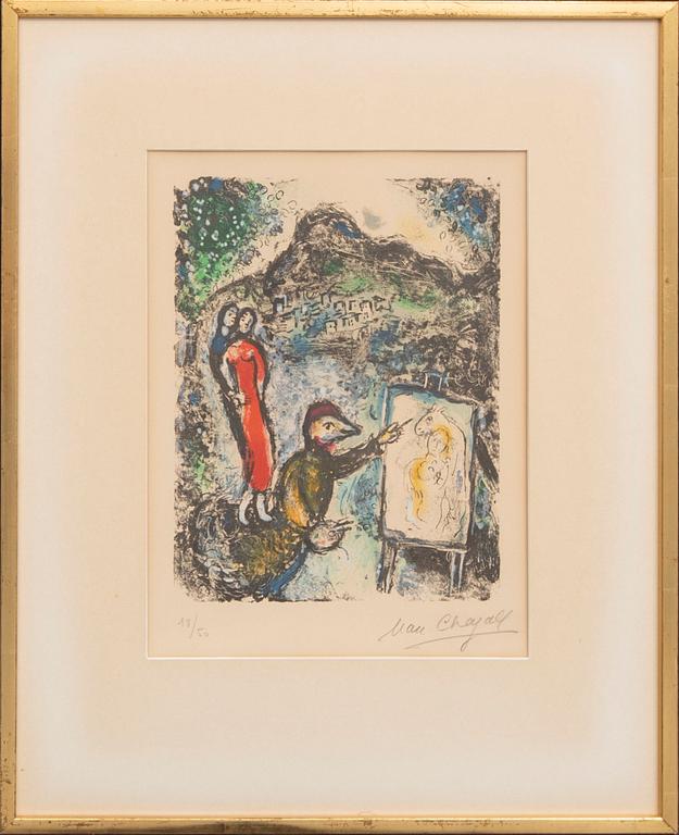 Marc Chagall, lithograph in colours signed and numbered 18/50.