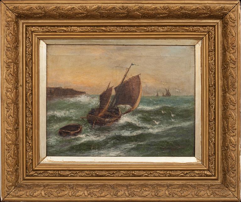 OKÄND KONSTNÄR, olja på duk, ett par, signerade W. Rogers. England 1800-tal.