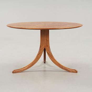 a burled wood top table, deisgned by Josef Frank for Svenskt Tenn Sweden, probably 1950-60's.