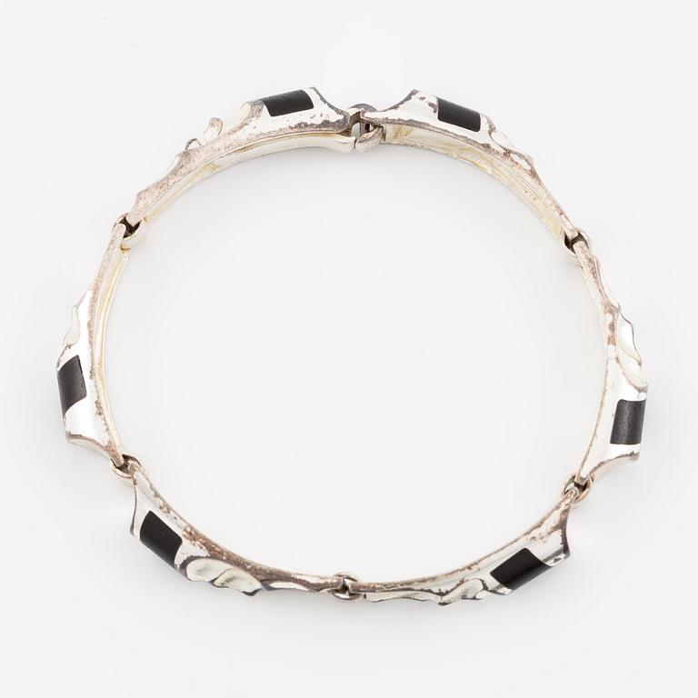 Lapponia, armband, silver och trä.