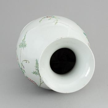 A Chinese famille rose vase, 20th century.