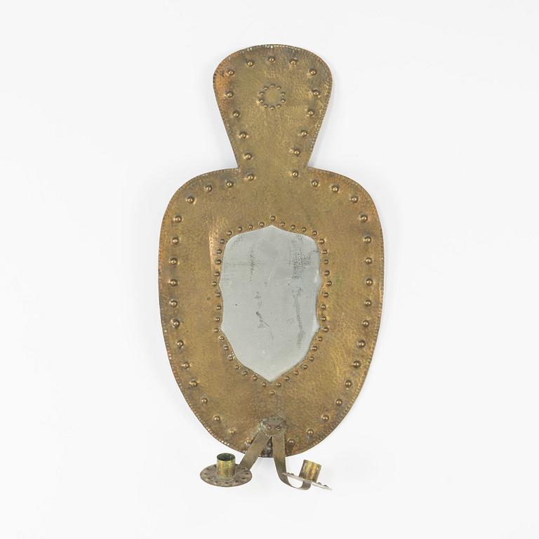 Ljusplåtar, ett par, omkring år 1900. Barockstil.