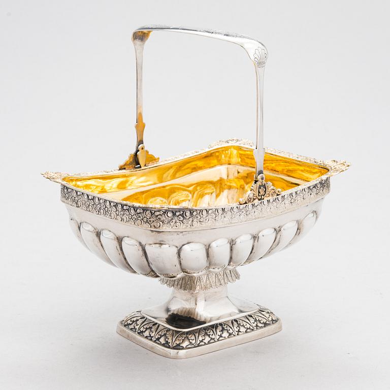 Otto Heinrich Nowack, a parcel-gilt silver sweetmeat basket, Tartu/ Dorpat 1829-1845.