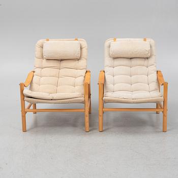 Bror Boije, armchairs, a pair, "Junker", 1970s.
