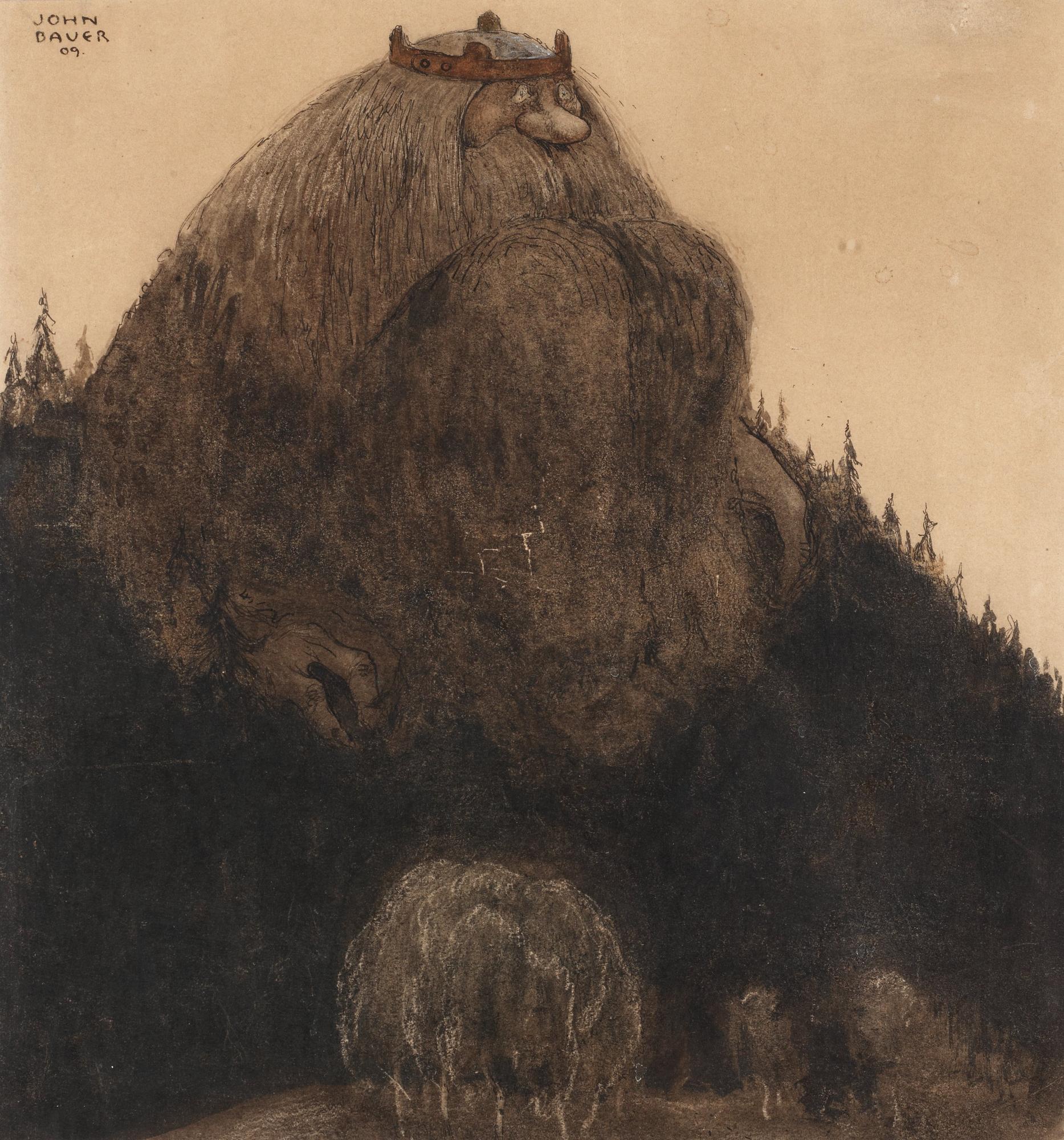 John Bauer, "Herr Birre och trollen".