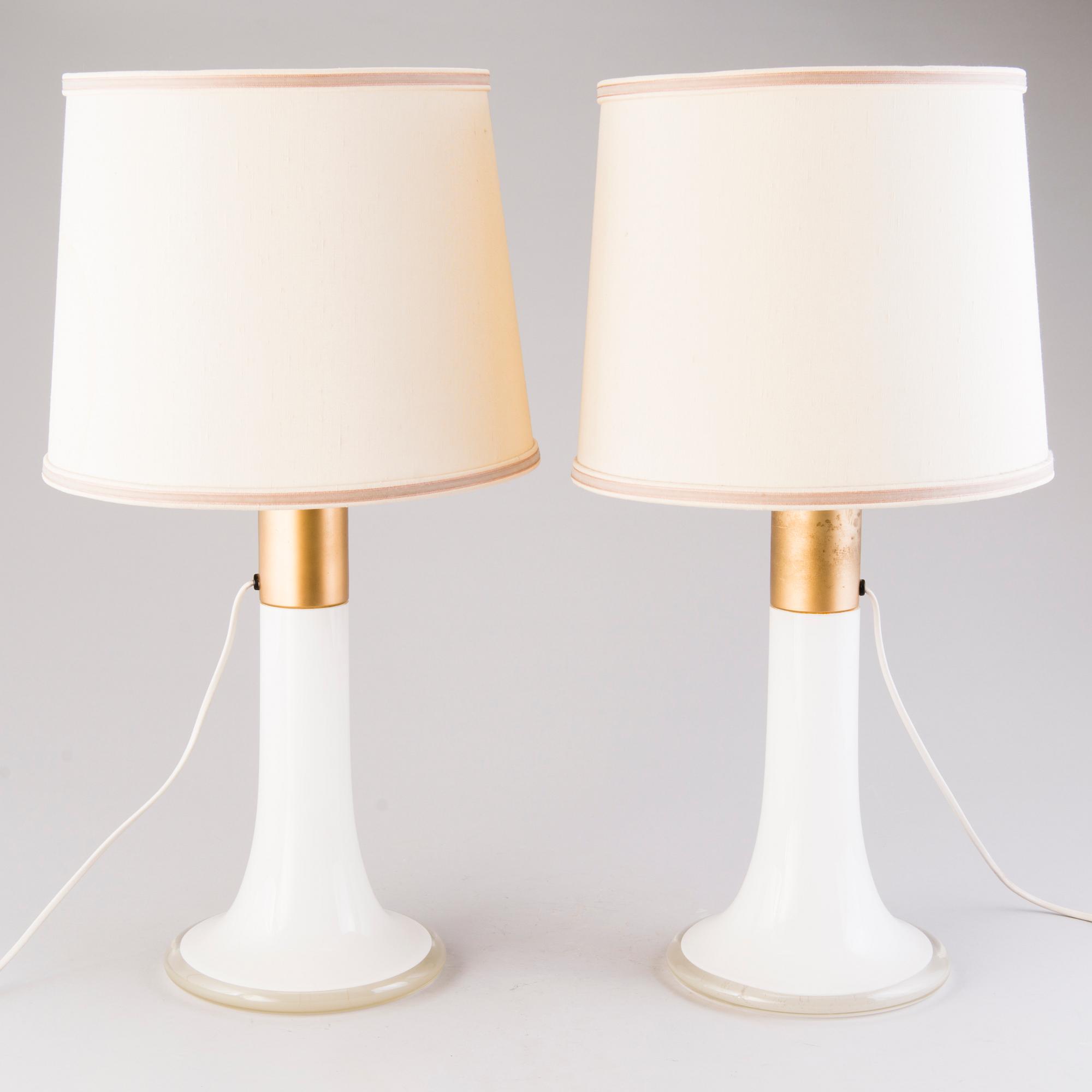 LISA JOHANSSON-PAPE, A pair of 1960s table lamps, model '46-017'  for Stockmann Orno, Finland.