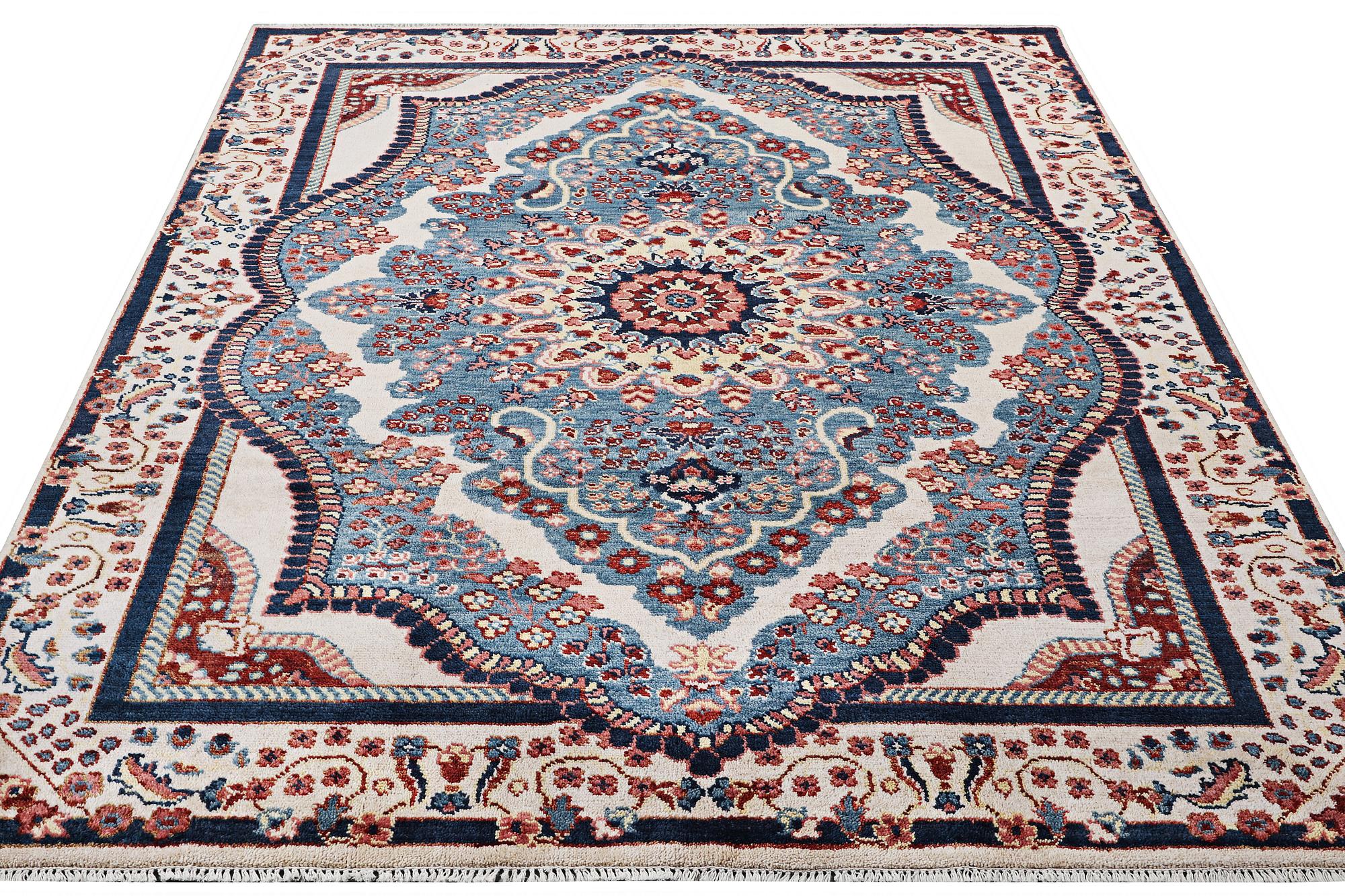 An oriental carpet with Mamluk design, c. 300 x 242 cm.