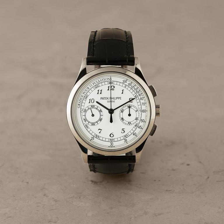 PATEK PHILIPPE, Geneve, chronograph, "Gradue pour 15 pulsations", wristwatch, 39,4 mm,