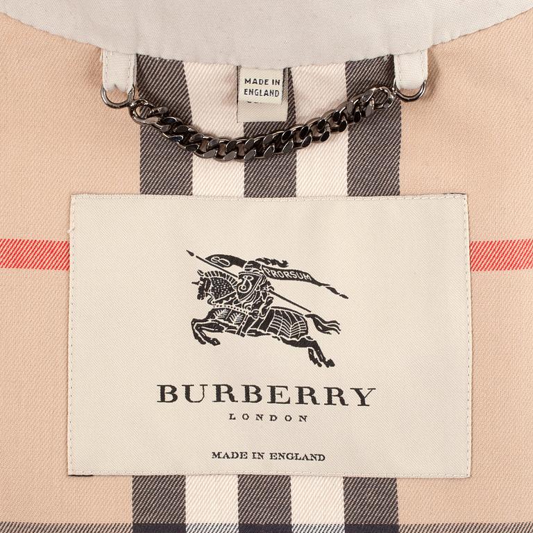 BURBERRY, a beige lady trenchcoat, British size 16.