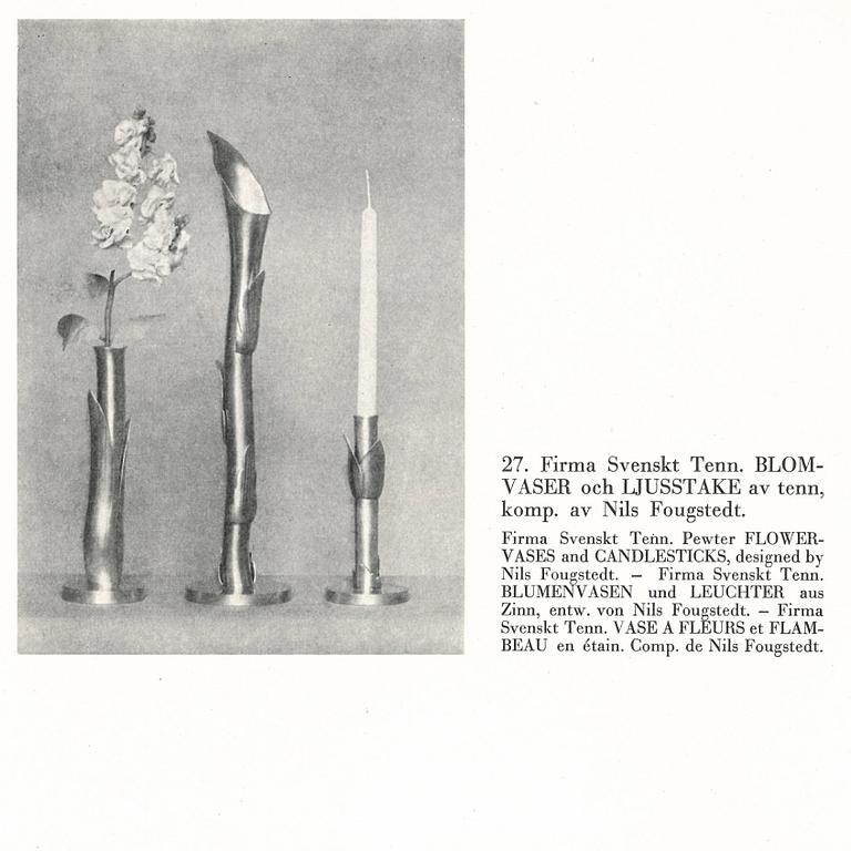 Nils Fougstedt, vas, modell "A 949", Firma Svenskt Tenn, Stockholm 1929.