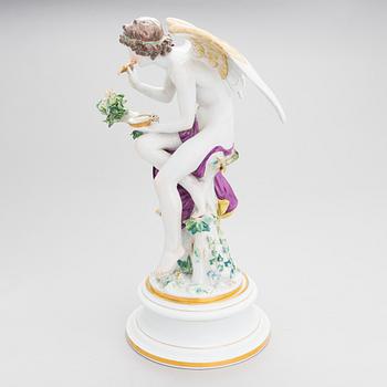 A Meissen Cupid porcelaine figure, 20th century.