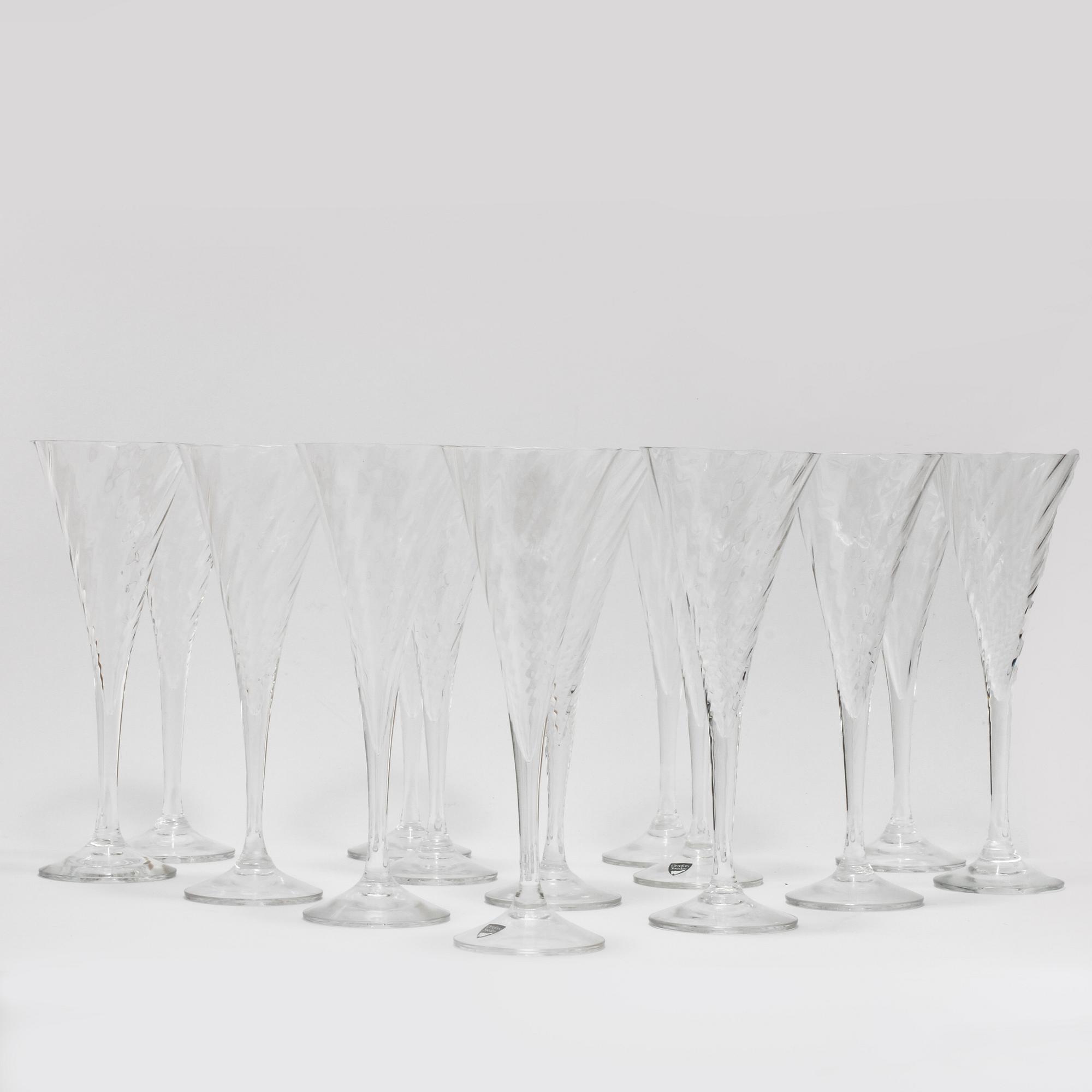 CHAMPAGNEGLAS, 14 st, "Helena", Gunnar Cyrén, Orrefors.