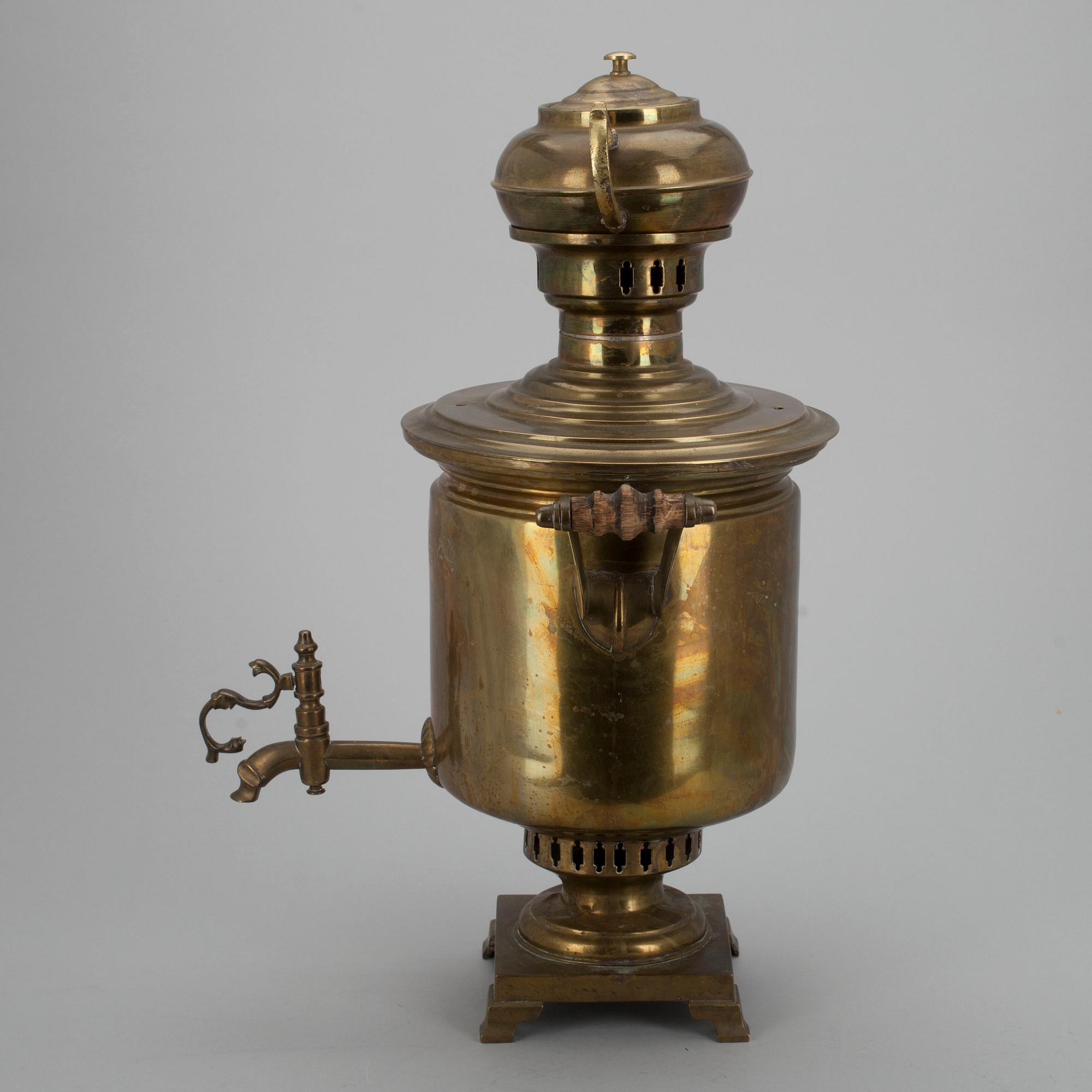 SAMOVAR, mässing, Tula, Ryssland sent 1800-tal.