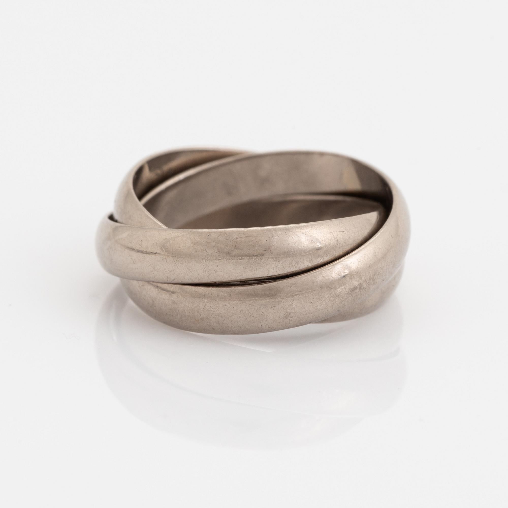 Cartier, 18K white gold "Trinity"  ring.