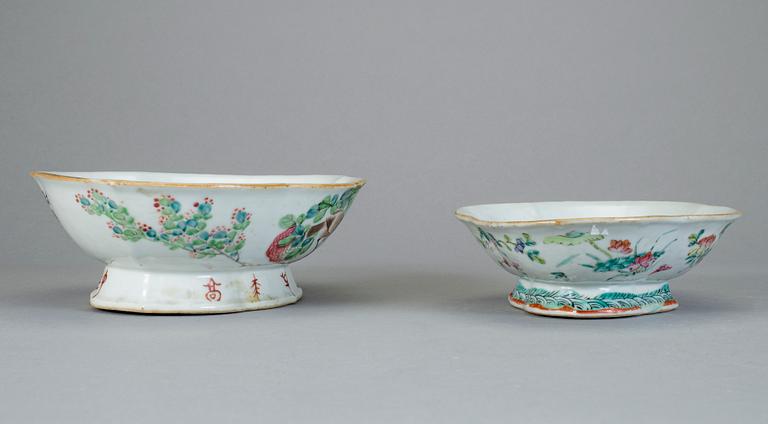 SKÅLAR, 2 st, porslin, Kina, 1800-tal.