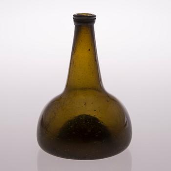 An 18th century glass  bottle.