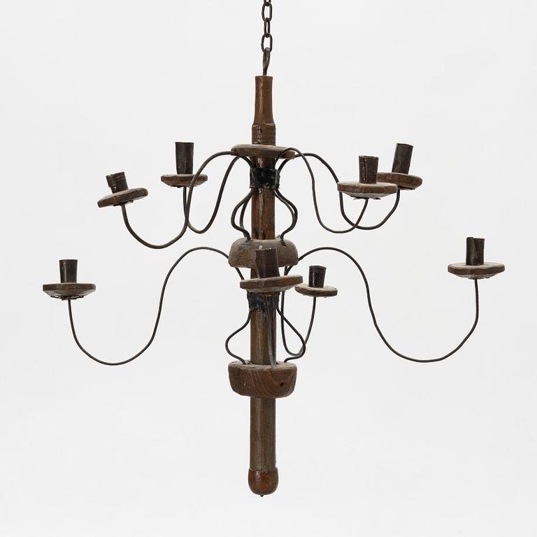 A 19th century chandelier.