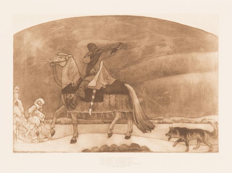 Akseli Gallen-Kallela, folder with 36 heliogravures. Kemigrafinen Oy, Helsinki 1912-1914.