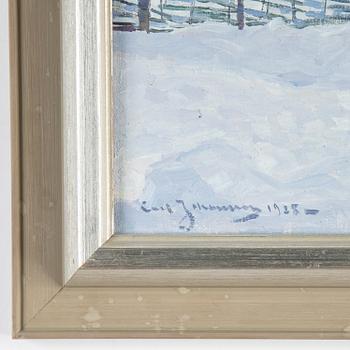 Carl Johansson, oil on canvas, signed and dated 1928.