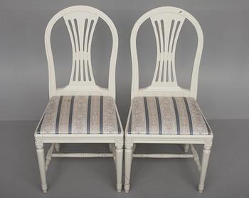 STOLAR ETT PAR, gustaviansk stil, moderntillverkning 1900-talets slut.