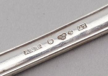 BESTICK, 36 delar, silver, AG Dufva, Stockholm 1918. Total vikt med stålblad ca 2460 gram.