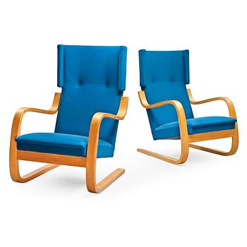 87. Alvar Aalto, A PAIR OF ARMCHAIRS NO 36/401.