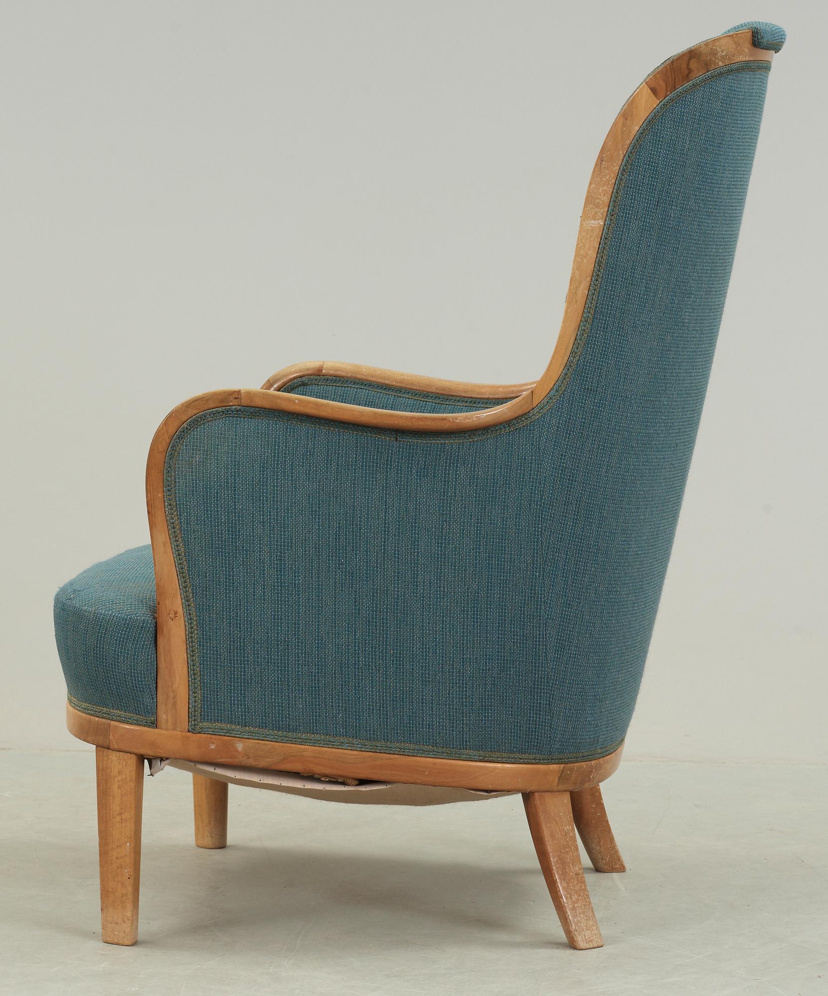 FÅTÖLJ, "Advokaten", Carl Malmsten, omkring 1900-talets mitt.