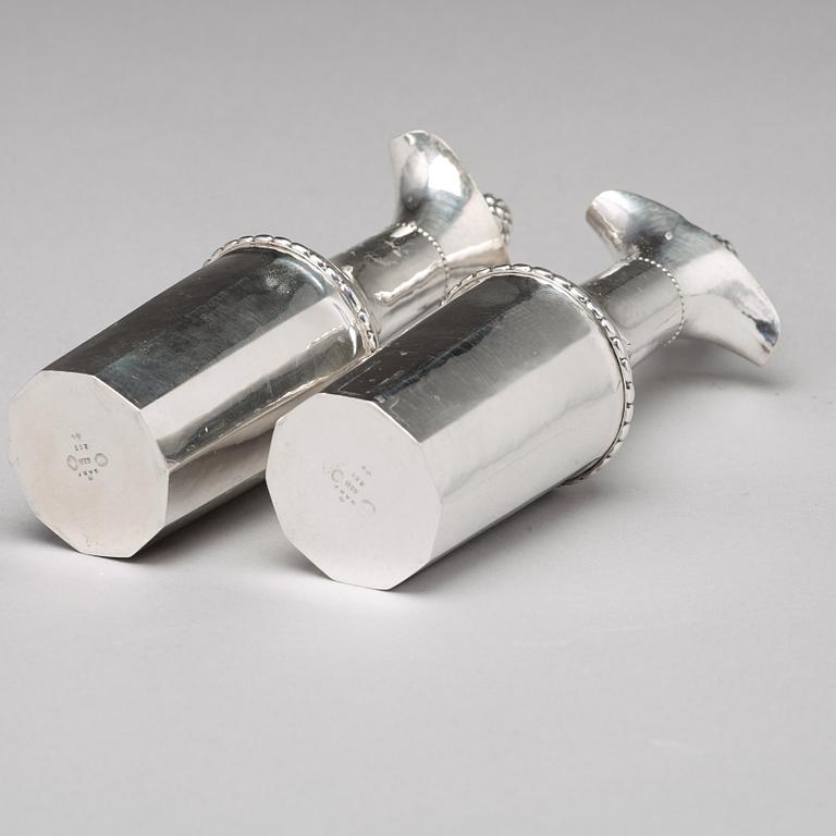 Georg Jensen, an 830/1000 silver cruet-stand, Copenhagen 1920. design nr 255.