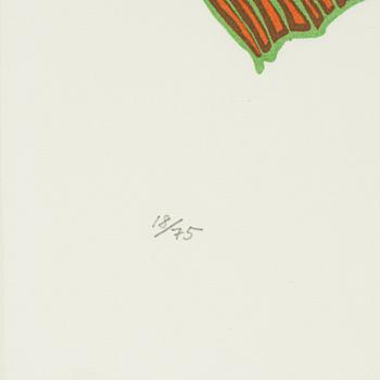 Lennart Rodhe, silkscreen in colours, 1971, signed 18/75.