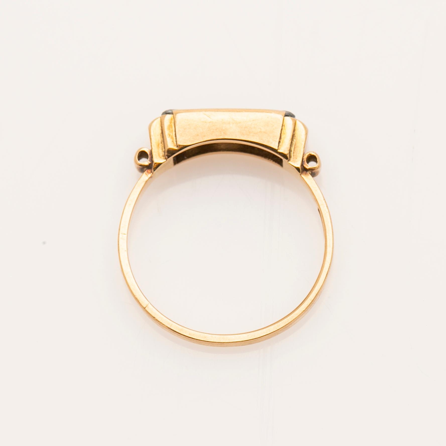 Ring, 18K guld, Hugo Olsson, Helsingborg, 1953.