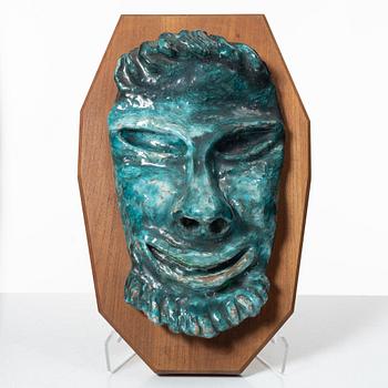 Allan Ebeling, a glazed ceramic mask, Torshälla.