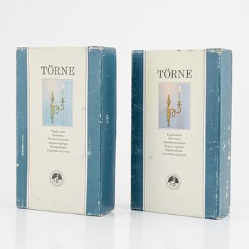 Vägglampetter, ett par, "Törne", ur IKEAs 1700-talsserie, 1990-tal.