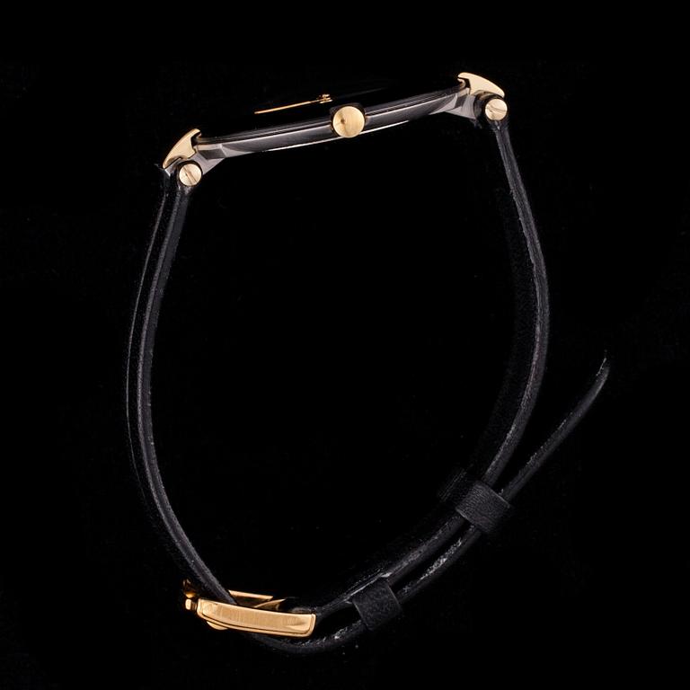 ARMBANDSUR, Rado, svart läderarmband, originaletui. Garantikort 1990.